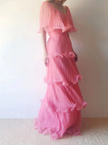 Elegant Off Shoulder Ruffle Sleeveless A-line Long Prom Dress,SWS2132