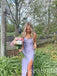 Lilac Jewel Sleeveless Side Slit Mermaid Long Prom Dress,SWS2451