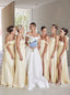 Elegant Square Side Slit Sheath Long Bridesmaid Dresses, SWE1426