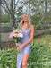 Lilac Jewel Sleeveless Side Slit Mermaid Long Prom Dress,SWS2451