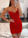 Sexy Strapless V-neck Sheath Short Mini Homecoming Dress, BTW401