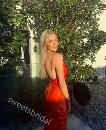 Sexy V-neck Sleeveless Sheath Floor Length Prom Dress,SWS2312