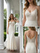 Sexy V-Neck Spaghetti Straps Sleeveless Mermaid Long Prom Party Dress,SWS2604