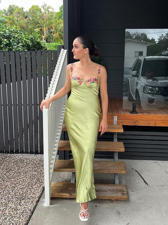 Sweetheart Simple Sleeveless Sheath Floor Length  Prom Dress,SWS2301