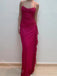 Sexy Spaghetti Straps Sleeveless Sheath Long Floor Length Prom Dress,SWS2332