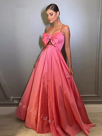 Cute Sweetheart Sleeveless A-line Long Prom Dress,SWS2048