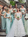 Mismatched Scoop Sleeveless Mermaid Long Bridesmaid Dresses, SWE1443