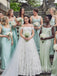 Mismatched Scoop Sleeveless Mermaid Long Bridesmaid Dresses, SWE1443