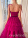 Elegant Spaghetti Straps Sweetheart Sleeveless A-line Long Prom Dress,SWS2512