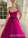 Elegant Spaghetti Straps Sweetheart Sleeveless A-line Long Prom Dress,SWS2512