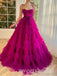 Elegant Spaghetti Straps Sweetheart Sleeveless A-line Long Prom Dress,SWS2512