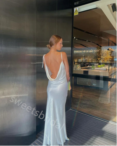 White Jewel Sleeveless Sheath Floor Length Prom Dress,SWS2252
