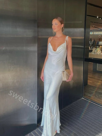 White Jewel Sleeveless Sheath Floor Length Prom Dress,SWS2252
