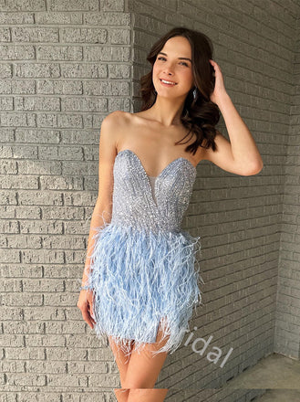 Sexy Sweetheart Sleeveless Sheath Short Mini Homecoming Dress, BTW338