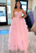 Elegant V-neck Sleeveless A-line Long Prom Dress,SWS2119