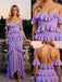 Pretty Ruffles Off Shoulder Mermaid High Low Prom Party Dress,SWS2581