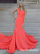 Elegant One Shoulder Sleeveless Mermaid Floor Length Prom Dress,SWS2534