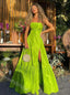 Elegant Sleeveless Side Slit A-line Long Floor Length Prom Dress,SWS2334