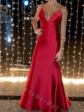 Elegant V-neck Sleeveless A-line Long Prom Dress,SWS2114