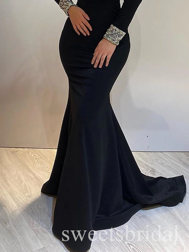 Elegant Halter Mermaid Floor Length Prom Dress,SWS2522