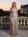 Sparkly Strapless Pleats Side Slit Mermaid Floor Length Prom Party Dress,SWS2582