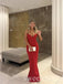 Red V-neck Strapless Sleeveless Mermaid Long Prom Dress,SWS2455