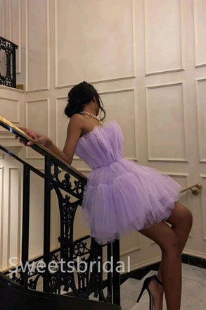Sexy Strapless A-line Short Mini Homecoming Dress, BTW396