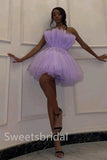 Sexy Strapless A-line Short Mini Homecoming Dress, BTW396