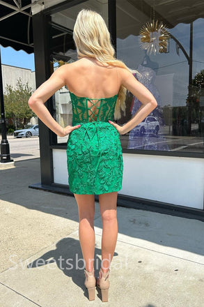 Sexy Sweetheart Sleeveless Sheath Short Mini Homecoming Dress, BTW384