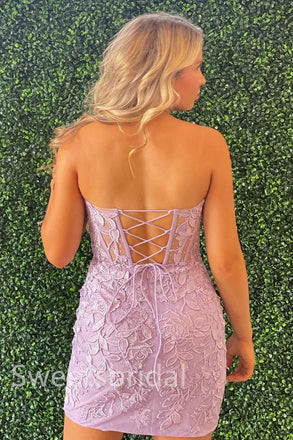 Sexy Sweetheart Sleeveless Sheath Short Mini Homecoming Dress, BTW397