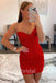 Sexy Strapless V-neck Sheath Short Mini Homecoming Dress, BTW401