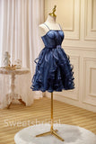 Elegant Square Sleeveless A-line Short Mini Homecoming Dress, BTW356