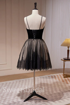 Sexy Spaghetti straps Sleeveless A-line Short Mini Homecoming Dress, BTW362