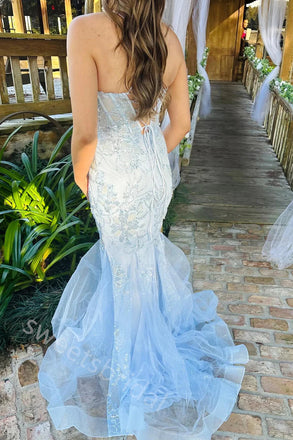 Charming Scoop Sleeveless Mermaid Floor Length Prom Dress,SWS2233