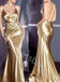 Sexy Spaghetti straps V-neck  Sleeveless Mermaid Long Prom Dress,SW1999