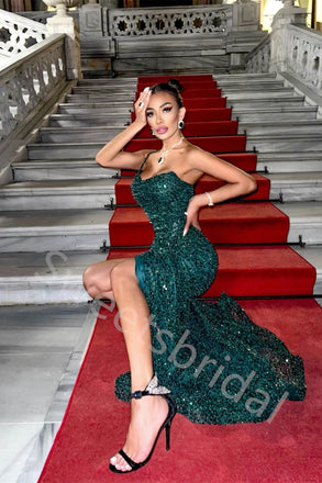 Sexy Sweetheart One shoulder Mermaid Long Prom Dress,SW2015