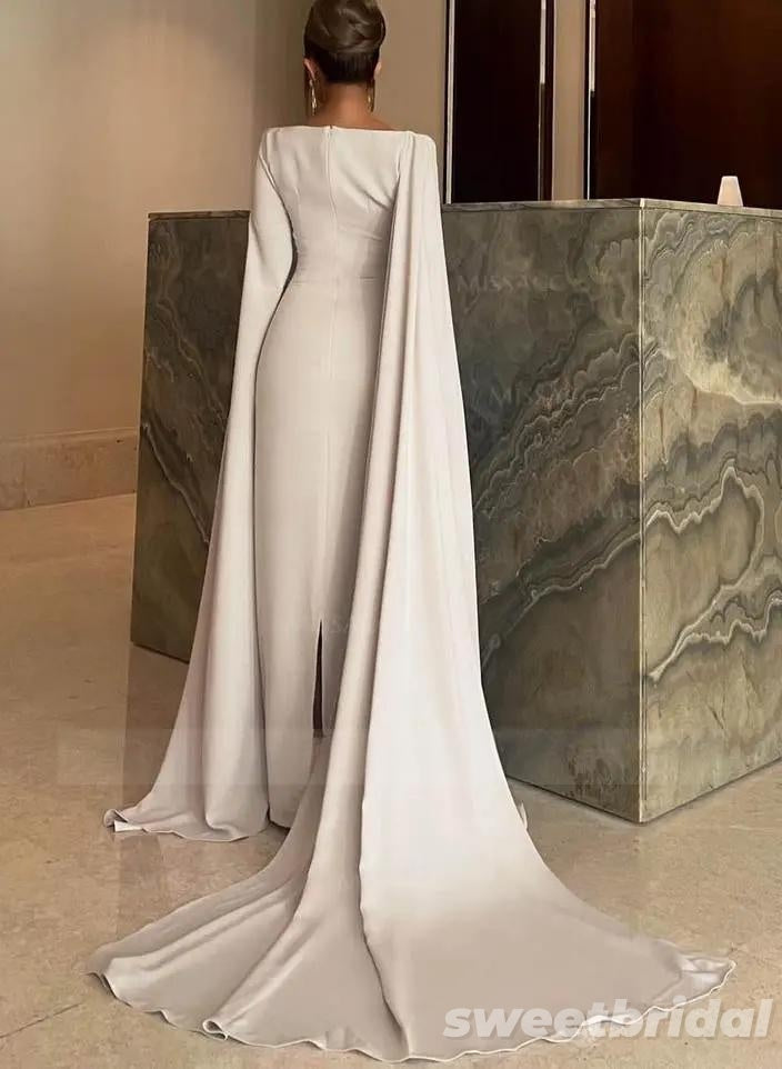 Elegant Long Sleeves Mermaid Long Floor Length Bridesmaid Dresses, SWE1465