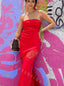 Sexy Spaghetti Straps Sleeveless Mermaid Long Prom Dress,SWS2102