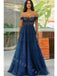 Elegant Off Shoulder Sleeveless A-line Long Prom Dress,SWS2113