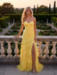 Cute Ruffles Sweetheart Side Slit Mermaid Floor Length Prom Party Dress,SWS2575
