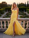 Cute Ruffles Sweetheart Side Slit Mermaid Floor Length Prom Party Dress,SWS2575