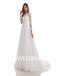 Lvory A-Line Floor-length applique Long Sleeves Handmade Lace Wedding Dressess,DB0178