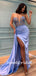 Sexy Sweetheart Mermaid Side Slit Satin Long Prom Dresses.SW1155