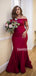 Simple Off-shoulder Mermaid Charming Long Bridesmaid Dresses,SWE1247