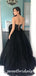 Simple Sweetheart A-line Tulle Sequin Long Prom Dresses.SW1179