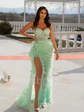 Sexy Sweetheart Sleeveless Side slit Mermaid Prom Dresses ,SW1324