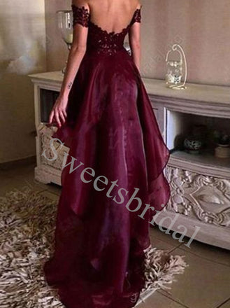 Sexy Off shoulder High-low A-line Prom Dresses,SW1784