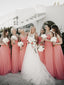 Charming Sweetheart Floor-length Chiffon Sleeveless Long Bridesmaid Dresses, SW1125