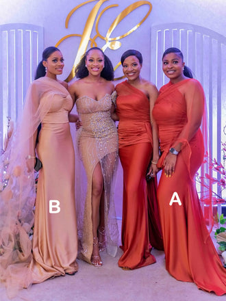 Mismatched Mermaid Floor-length Long Bridesmaid Dresses Online, SW1220