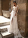 Sexy V-neck Long sleeves Side slit A-line Lace applique Wedding Dresses,DB0311